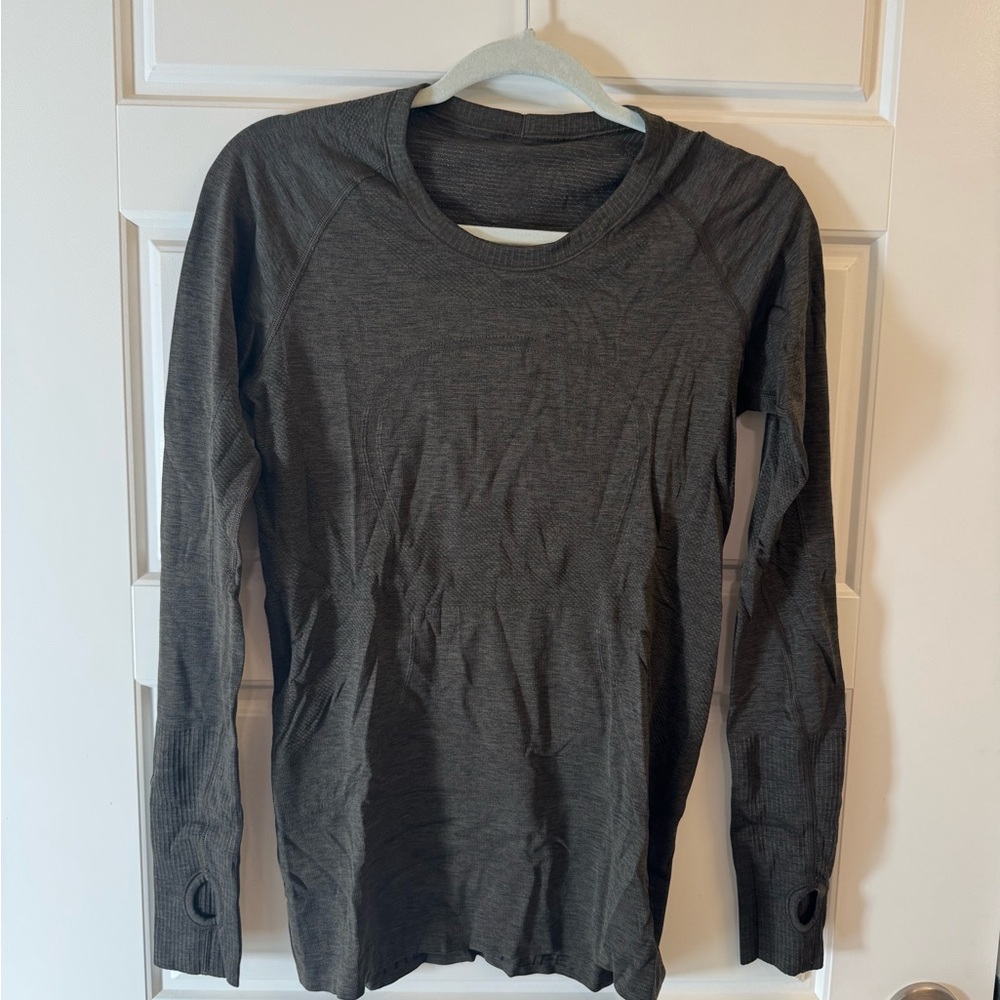 lululemon athletica Olive Green Long Sleeve Top